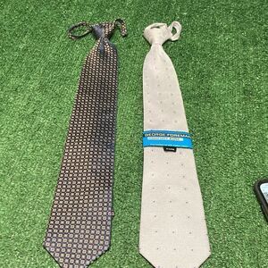Lot of 2 Casual Male George Forman XL ties NWT MSRP $60 silk (OKPM-09-060)